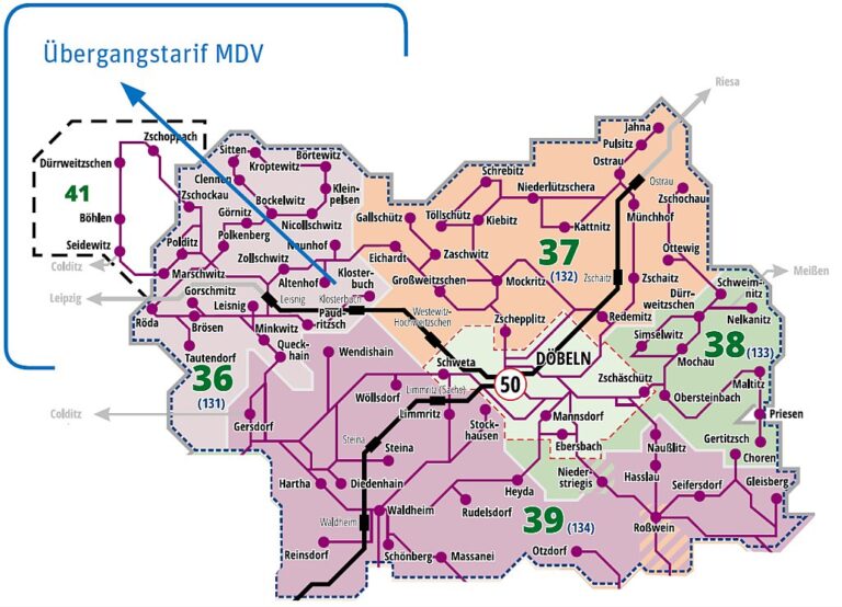 Übergangstarif zum Mitteldeutschen Verkehrsverbund (MDV