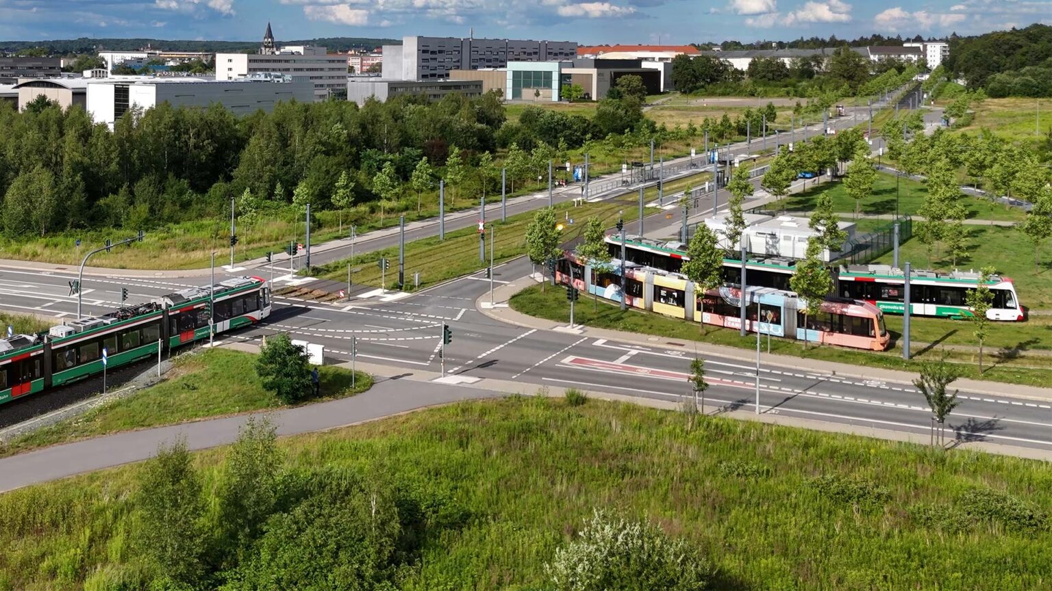 Strecke des Chemnitzer Modells am Technopark Chemnitz