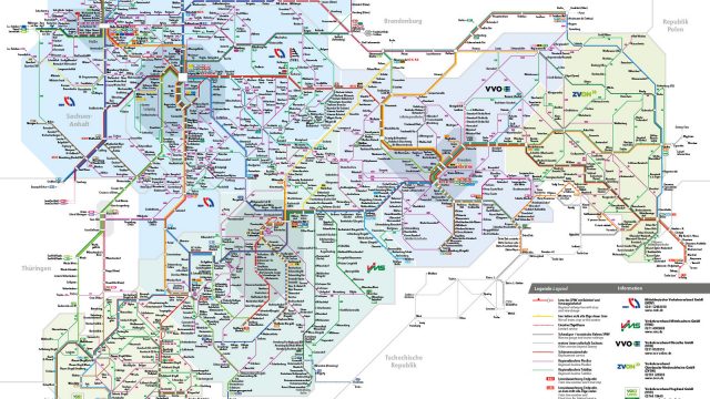 Die fünf sächsischen Verkehrsverbünde haben ihren gemeinsamen Schienennetzplan aktualisiert und neu herausgegeben.